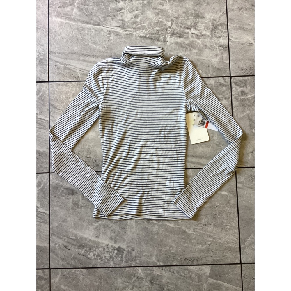 Citizens of Humanity Caradene Turtleneck Top Amalfi Stripe XS 9407-1669 NEW